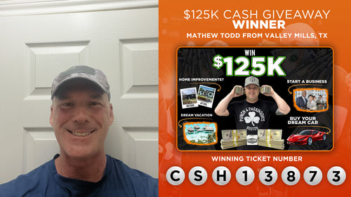 Prize won by Mathew Todd