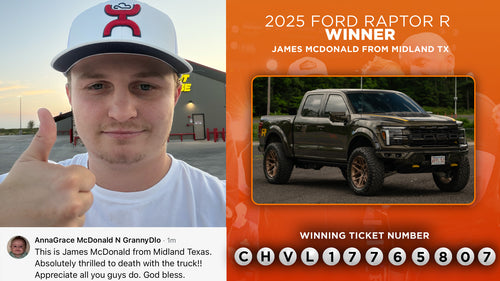 Prize won by James McDonald