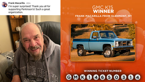 Prize won by Frank Macarilla