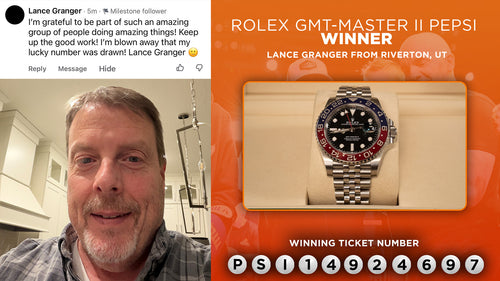 Prize won by Lance Granger