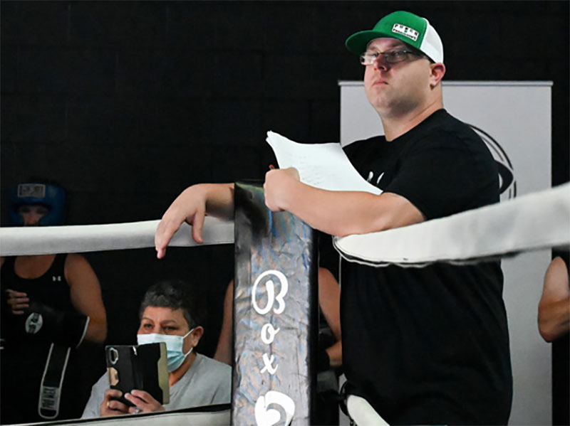 P4P Founder Ryan Roach in boxing ring